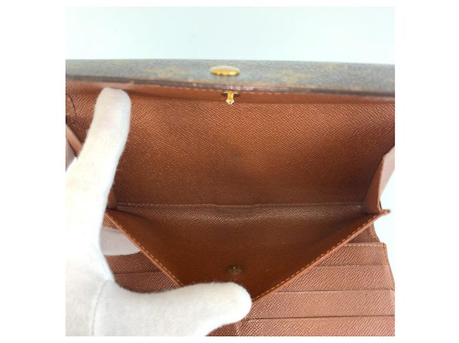 Louis Vuitton Monogram Portefeuille Tresor Marrone - vista 5