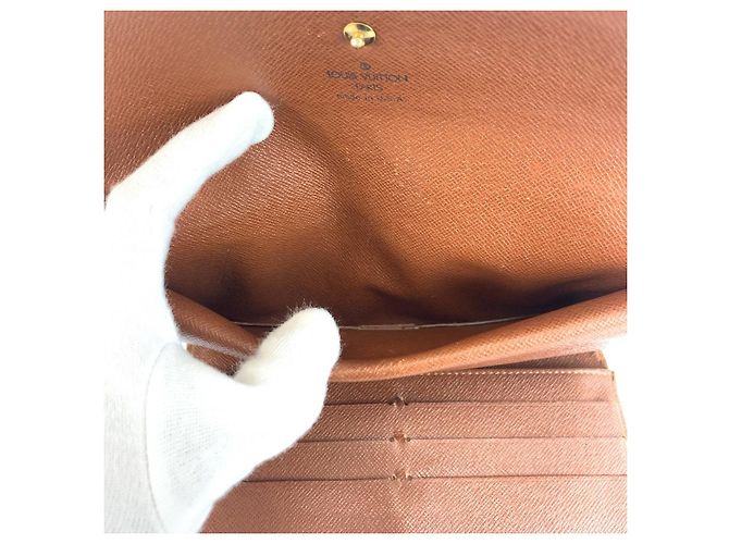 Louis Vuitton Monogram Portefeuille Tresor Marrone - vista 6