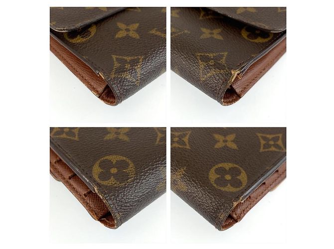 Louis Vuitton Monogram Portefeuille Tresor Marrone - vista 7