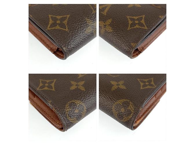 Louis Vuitton Monogram Portefeuille Tresor Marrone - vista 8