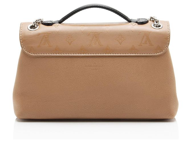 Borsa Louis Vuitton Monogram Cuir Very Chain Bag Marrone Beige - vista 3