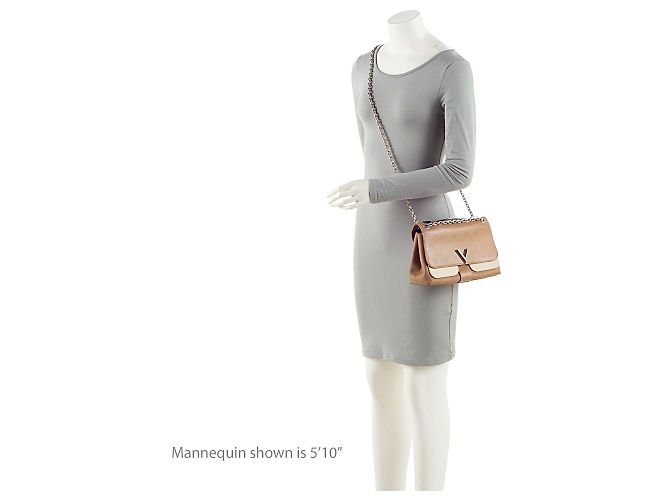 Borsa Louis Vuitton Monogram Cuir Very Chain Bag Marrone Beige - vista 5