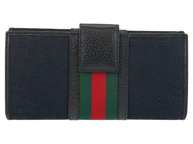 Gucci Long Wallet Black Cloth - view 2