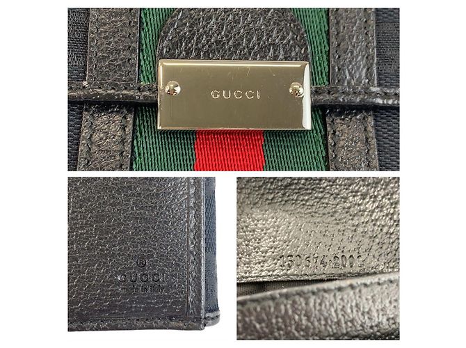 Gucci Long Wallet Black Cloth - view 3