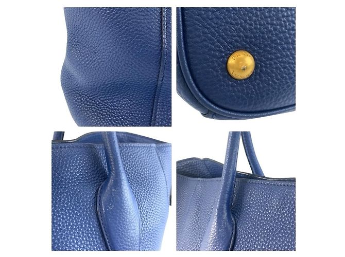 Saco Tote Prada Vittello Daino Azul - vista 5