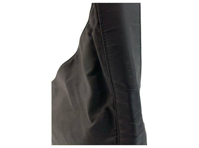 Sac à épaule Prada Tessuto avec logo triangle Noir - vue 5