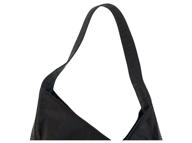 Sac à épaule Prada Tessuto avec logo triangle Noir - vue 8