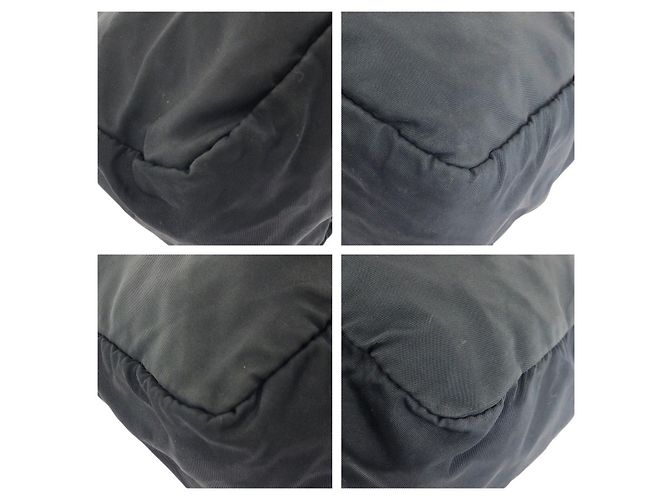 Tote Sacola Prada Tessuto com logo triangular Preto - vista 3