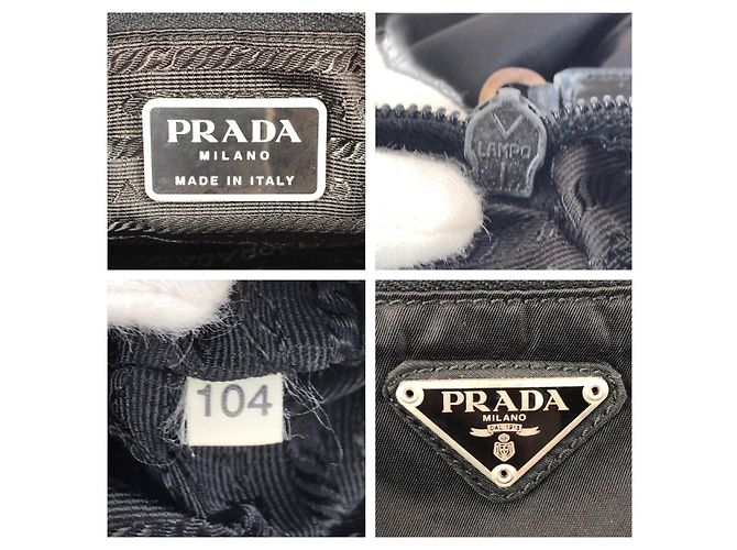Tote Sacola Prada Tessuto com logo triangular Preto - vista 4