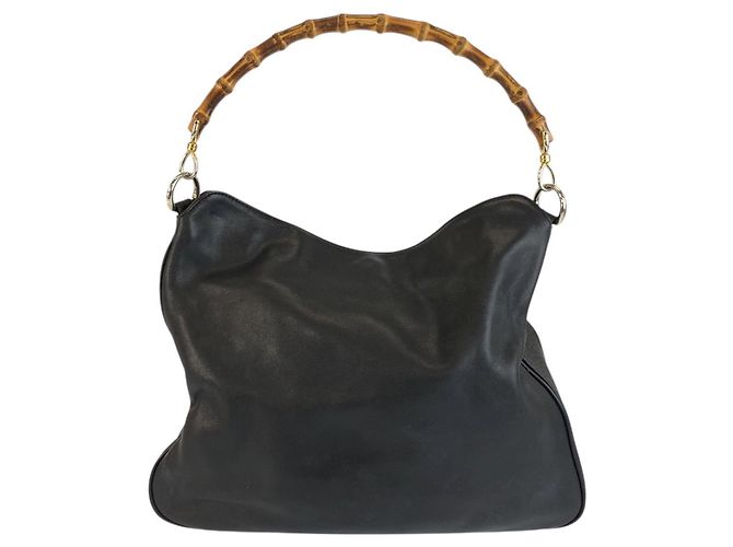 Gucci Bamboo Schultertasche Schwarz - Ansicht 2