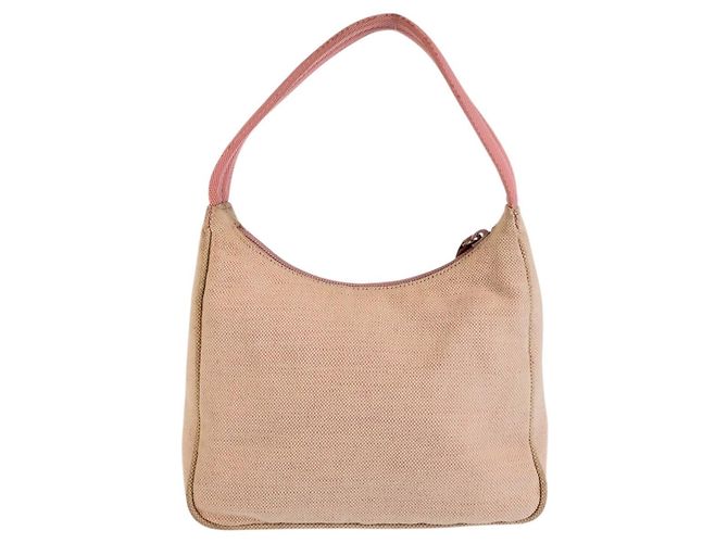 Bolso de mano Prada rosa de lona - vista 2