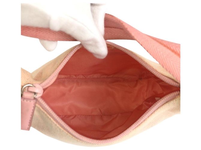 Bolso de mano Prada rosa de lona - vista 8