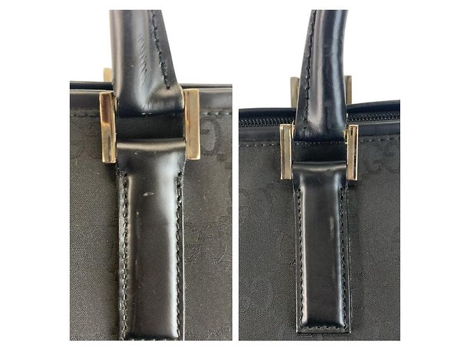 Borsa Gucci Boston in nylon nero - vista 6