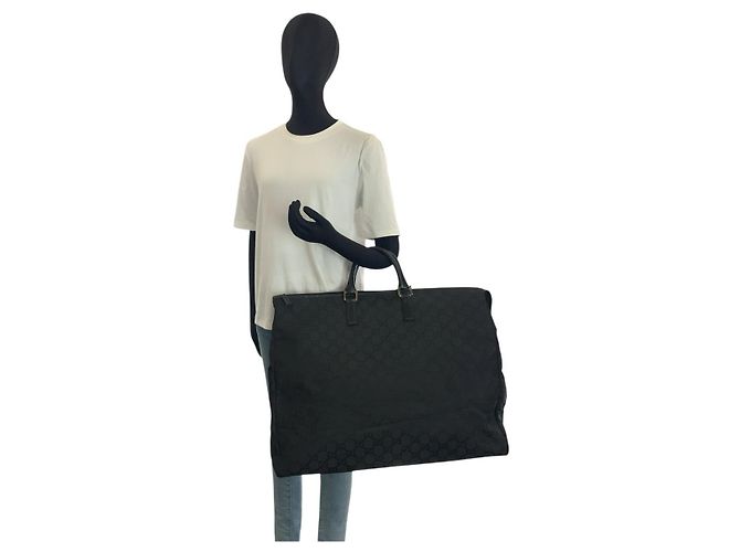 Borsa Gucci Boston in nylon nero - vista 7