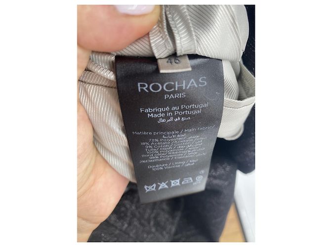 Rochas Blazer Schwarz Polyester Größe 46 - Ansicht 5