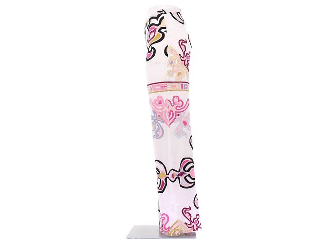 Emilio Pucci Calças de esponja brancas e multicoloridas Multicor - vista 4