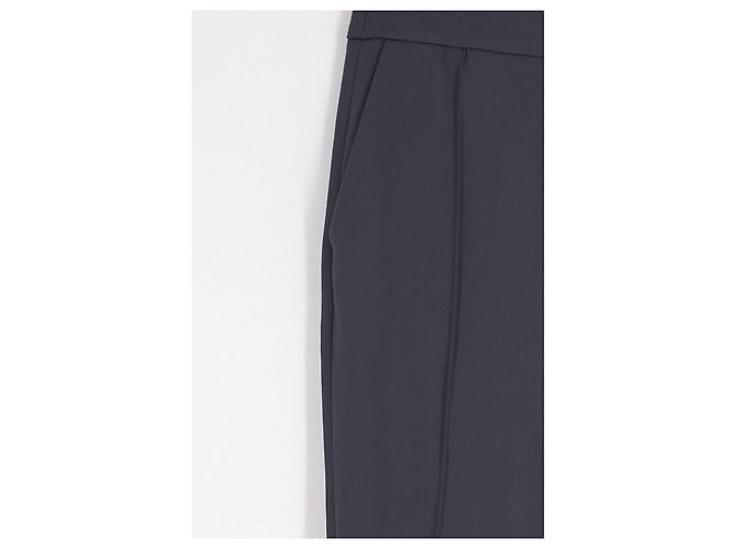 Autre Marque Pantalones de lana azul marino - vista 3