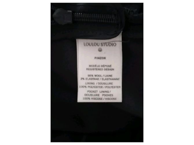 Autre Marque Pantalones de lana azul marino - vista 6