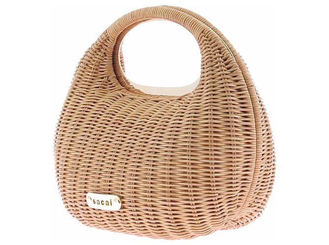 Sacai Sac Rattan Round NATURAL Marrone - vista 2