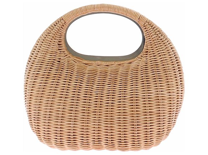 Sacai Sac Rattan Round NATURAL Marrone - vista 3