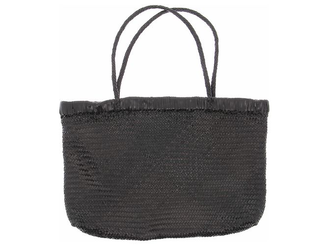Autre Marque Cabas tressé Bagu Noir Nero - vista 2