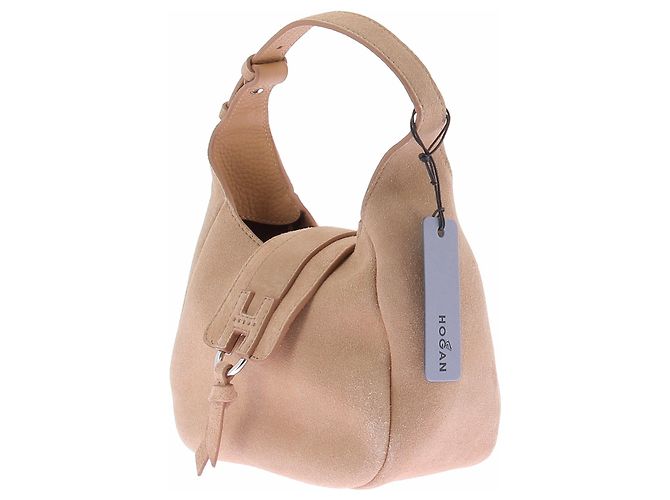 Hogan Borsa Hobo marrone in camoscio - vista 2