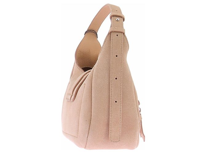 Hogan Borsa Hobo marrone in camoscio - vista 4