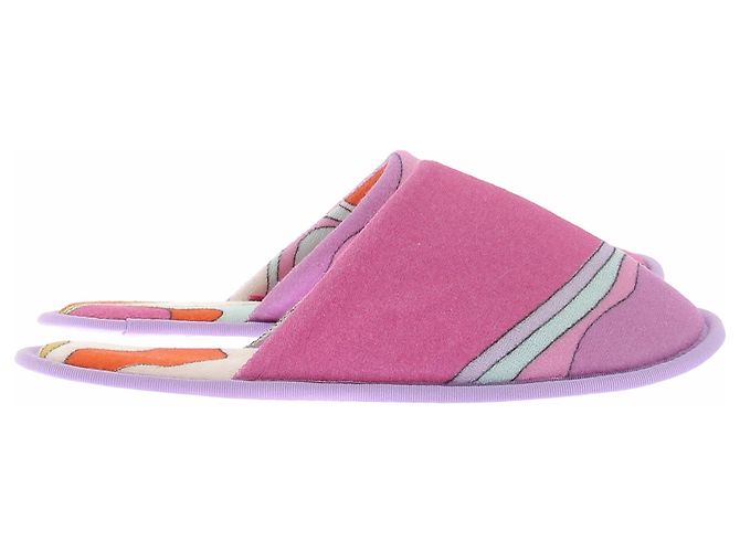 Autre Marque Pantofole in spugna con motivo orchidea Rosa - vista 6