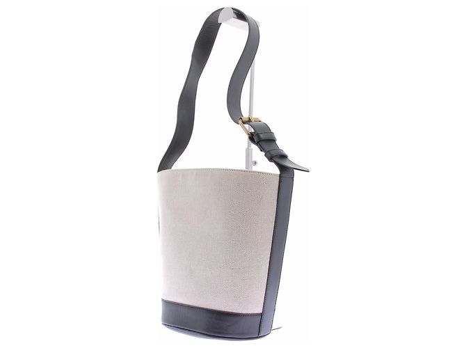 Borsa a secchiello in pelle beige Soeur - vista 2
