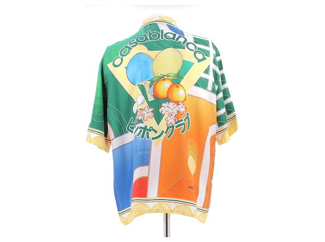 Casablanca Mehrfarbig gemusterte Seidenbluse Orange - Ansicht 2