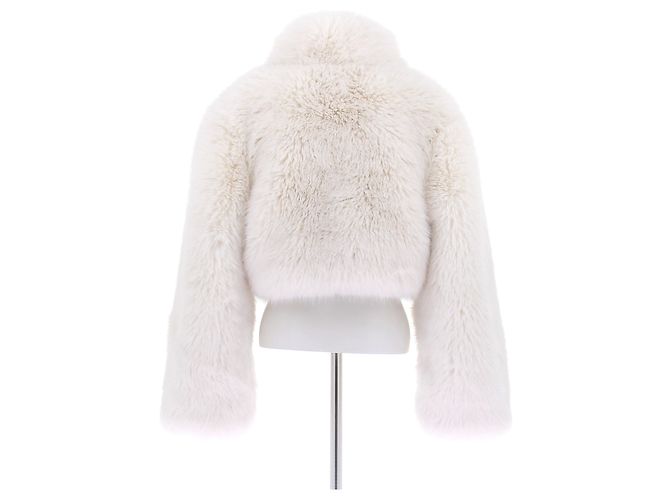 Autre Marque Chaqueta de piel blanca Blanco - vista 2