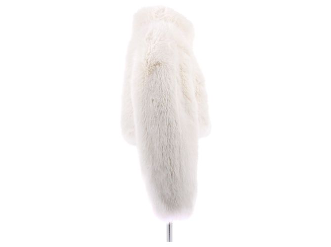 Autre Marque Chaqueta de piel blanca Blanco - vista 3