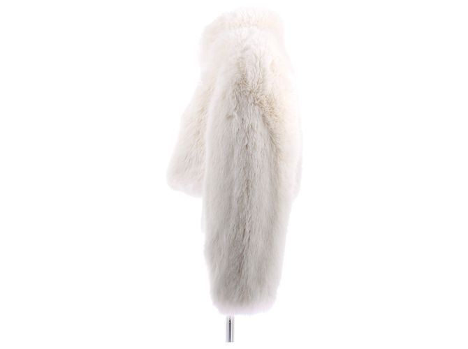 Autre Marque Chaqueta de piel blanca Blanco - vista 4