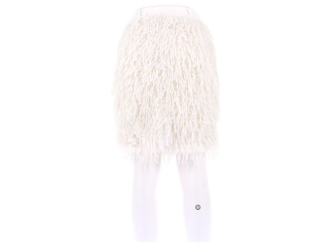 Autre Marque Falda lápiz de plumas ARAKII blanca Blanco - vista 2