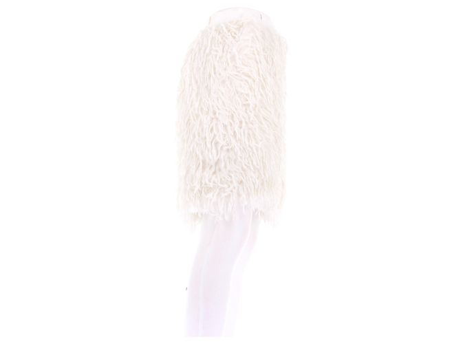 Autre Marque Falda lápiz de plumas ARAKII blanca Blanco - vista 3