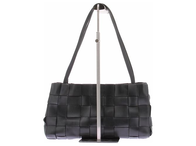 Autre Marque Borsa in pelle intrecciata nera ST AGNI Nero - vista 3