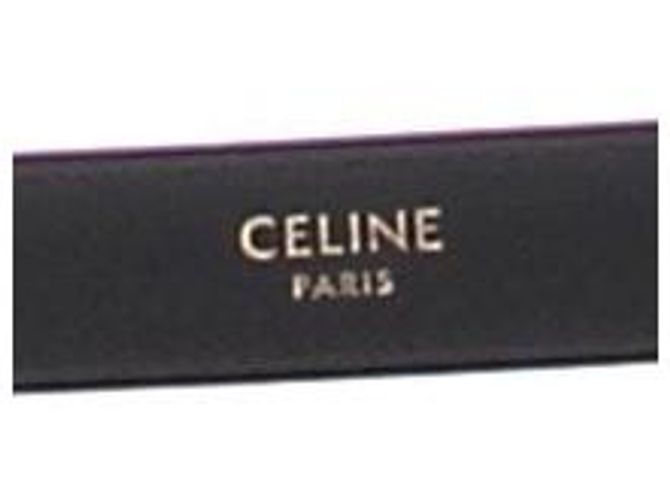 Céline Cintura nera con logo dorato Nero - vista 4