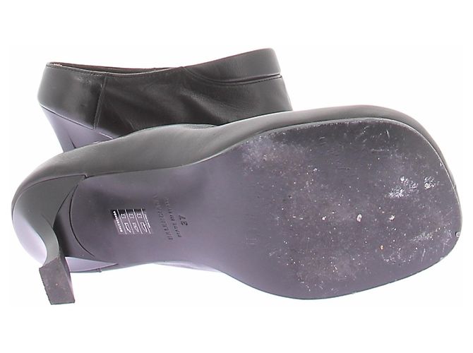 Mules Balenciaga x Scholl in pelle nera Nero - vista 5