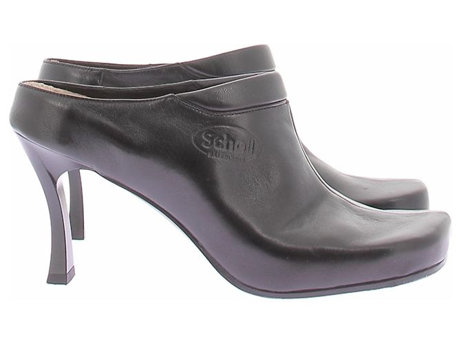 Mules Balenciaga x Scholl in pelle nera Nero - vista 6