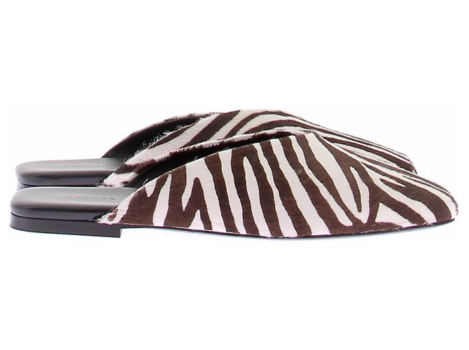 Dagmar Mules mit eckiger Kappe braun Leder Größe 38 - Ansicht 6