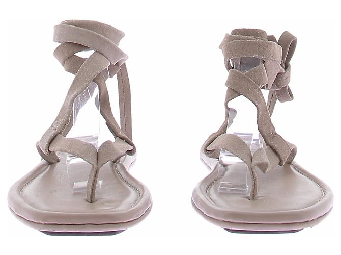Autre Marque Sandali ST AGNI in pelle color taupe Beige - vista 3