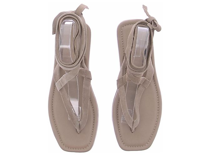 Autre Marque Sandali ST AGNI in pelle color taupe Beige - vista 4