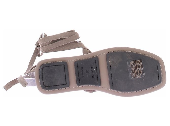 Autre Marque Sandali ST AGNI in pelle color taupe Beige - vista 5