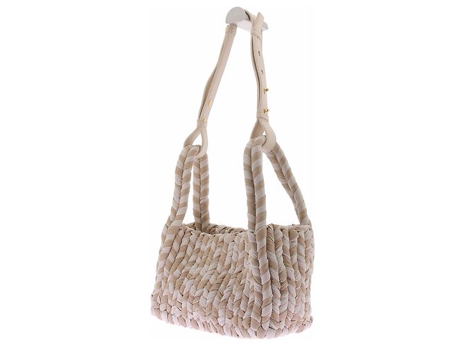 Nanushka Borsa in pelle vegana intrecciata beige - vista 2
