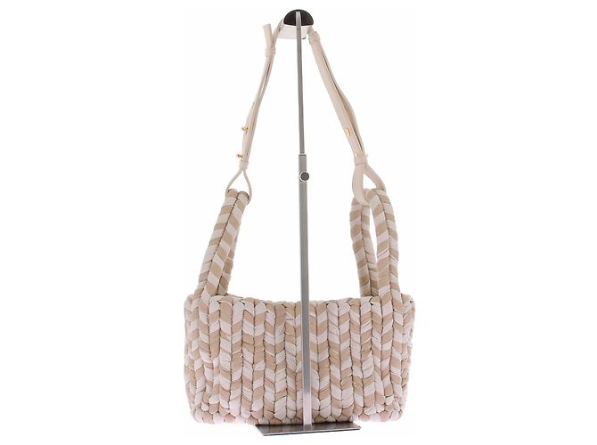 Nanushka Borsa in pelle vegana intrecciata beige - vista 3