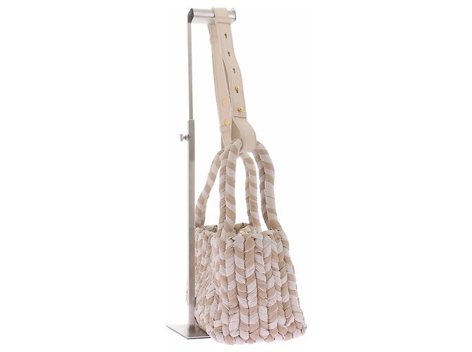 Nanushka Borsa in pelle vegana intrecciata beige - vista 4