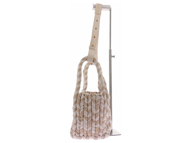 Nanushka Borsa in pelle vegana intrecciata beige - vista 5