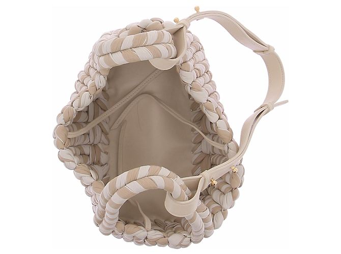 Nanushka Borsa in pelle vegana intrecciata beige - vista 7