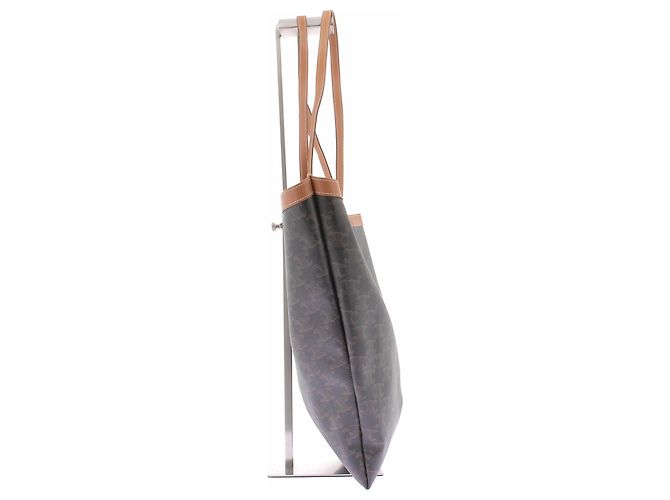 Céline Braune Ledertasche mit Logos - Ansicht 5