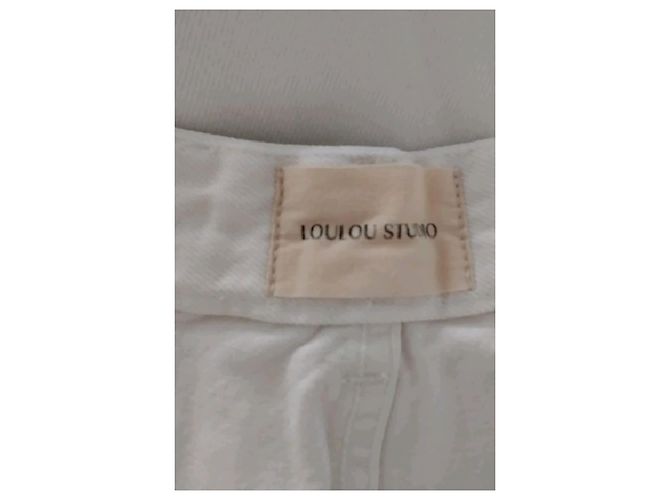 Autre Marque Jeans de algodão branco LOULOU STUDIO - vista 5